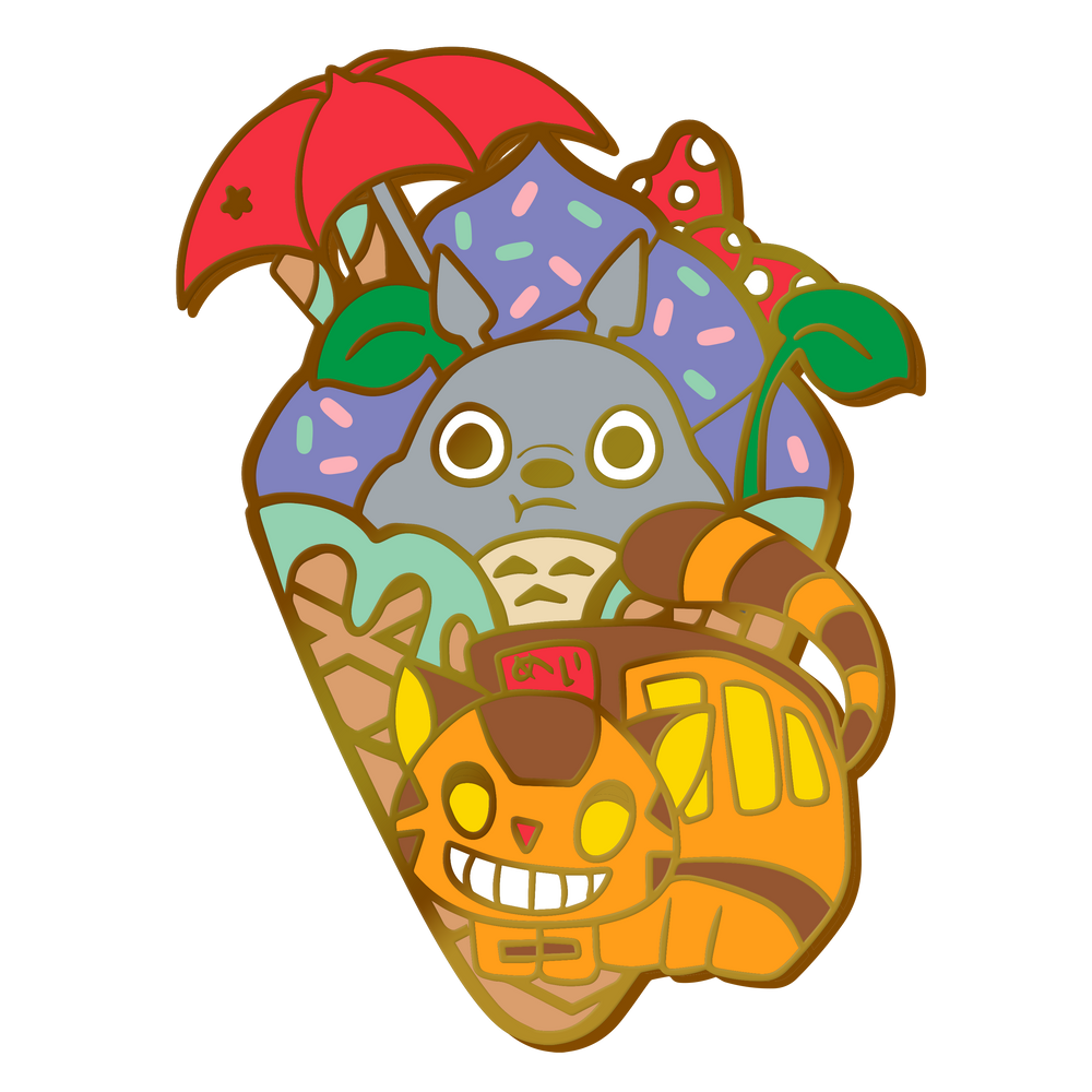 Studio Ghibli Totoro Ice Cream Enamel Pin