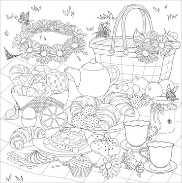 Adult Coloring Book - Cottagecore