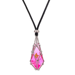 Mysticage Dice Necklace with D4 - Black Leather Chain