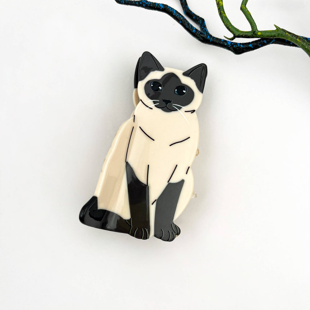 Hair Clip - Creative Black/White Cat