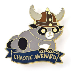 Enamel Pin - Chaotic Awkward Raccoon