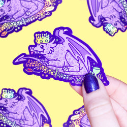 Vinyl Sticker - Dragon Treasure Hoard (Holographic)