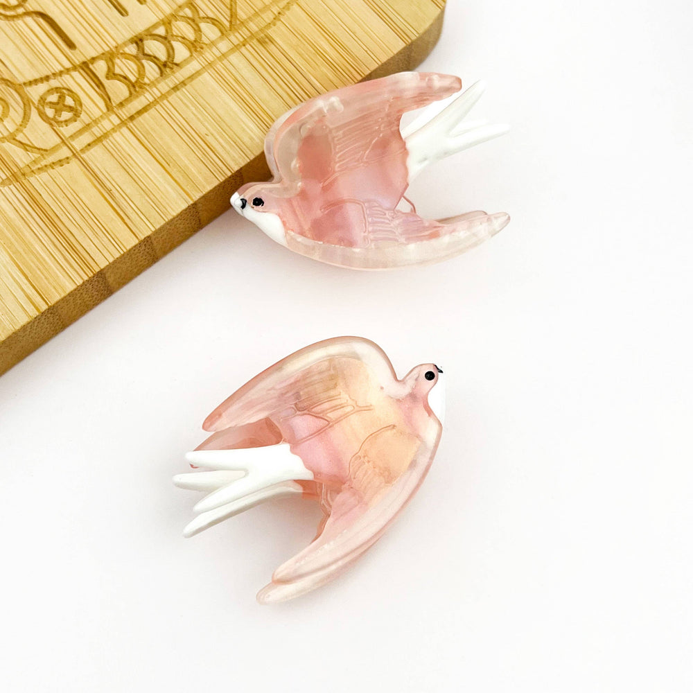 Hair Clip - Pink Swallow