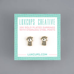 Enamel Earrings - Plague Doctor