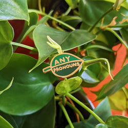 Enamel Pin - Pronoun Leaf (Any Pronouns)