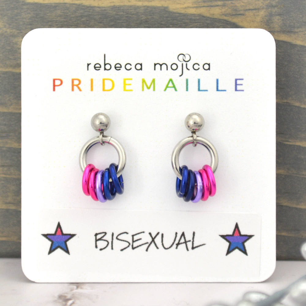 Pridemaille Tiny Hoop Earring - Bisexual