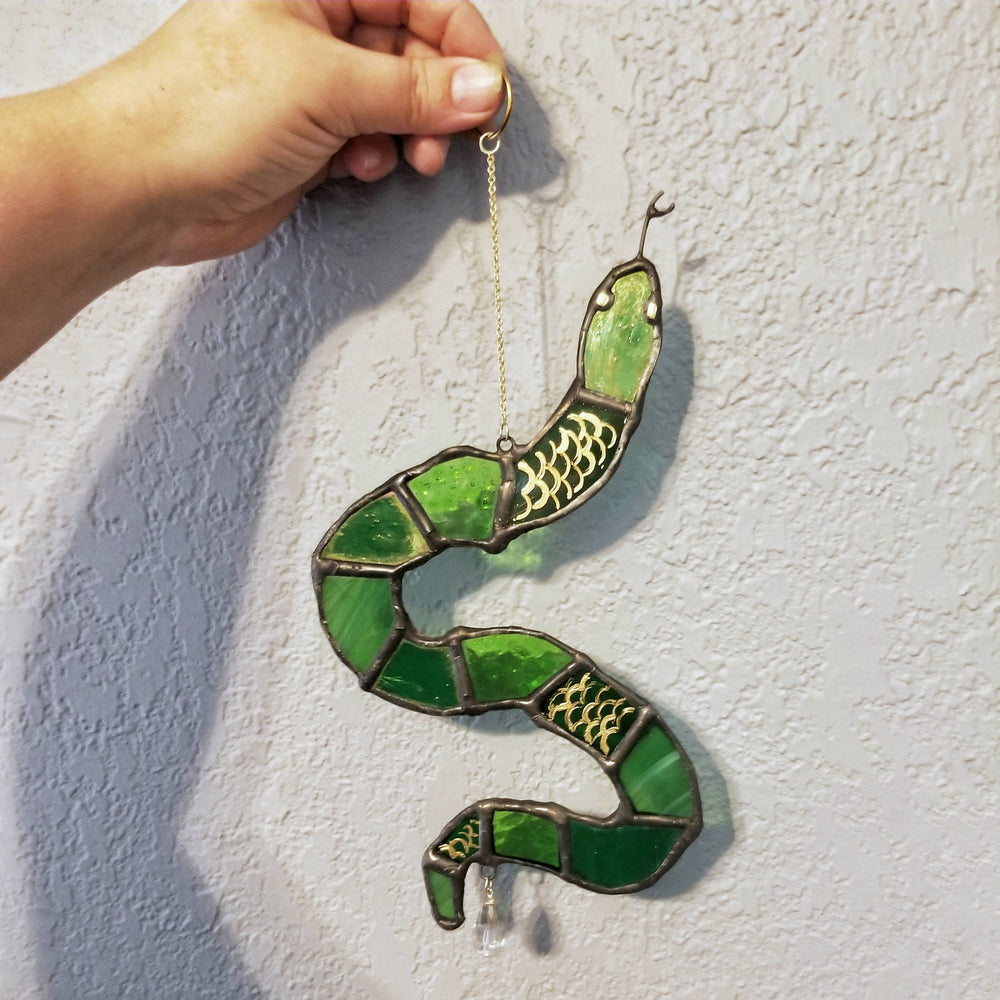 Stained Glass Suncatcher - Snake