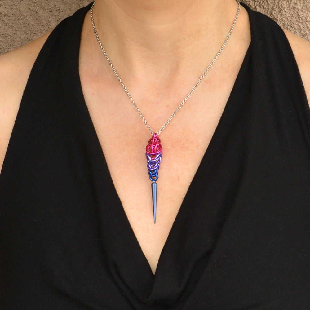 Pridemaille Spike Pendant  - Bisexual