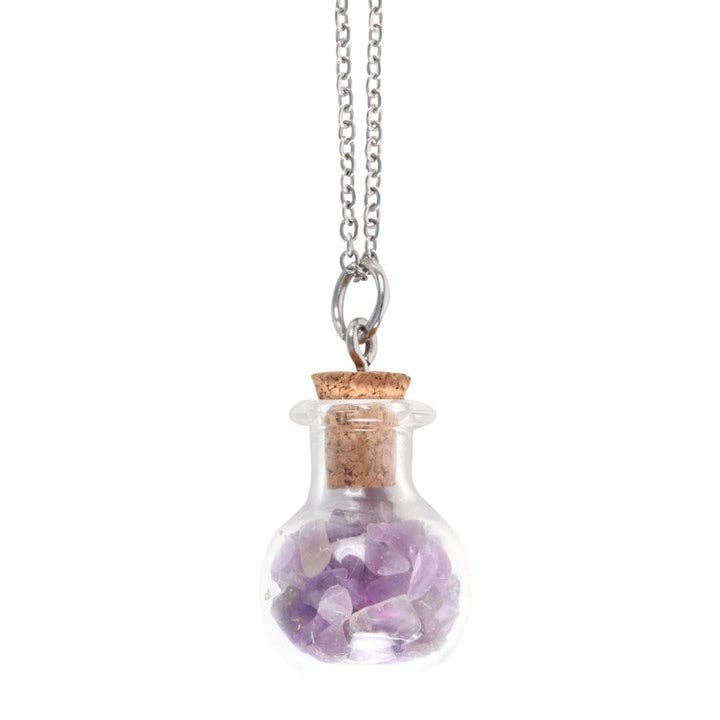 Potion Bottle Necklace - Amethyst