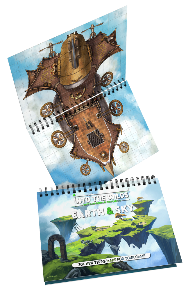 Into the Wilds Extraplanar Battlemap Books - Earth & Sky