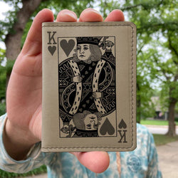 Leather Wallet - King of Hearts (Brown)
