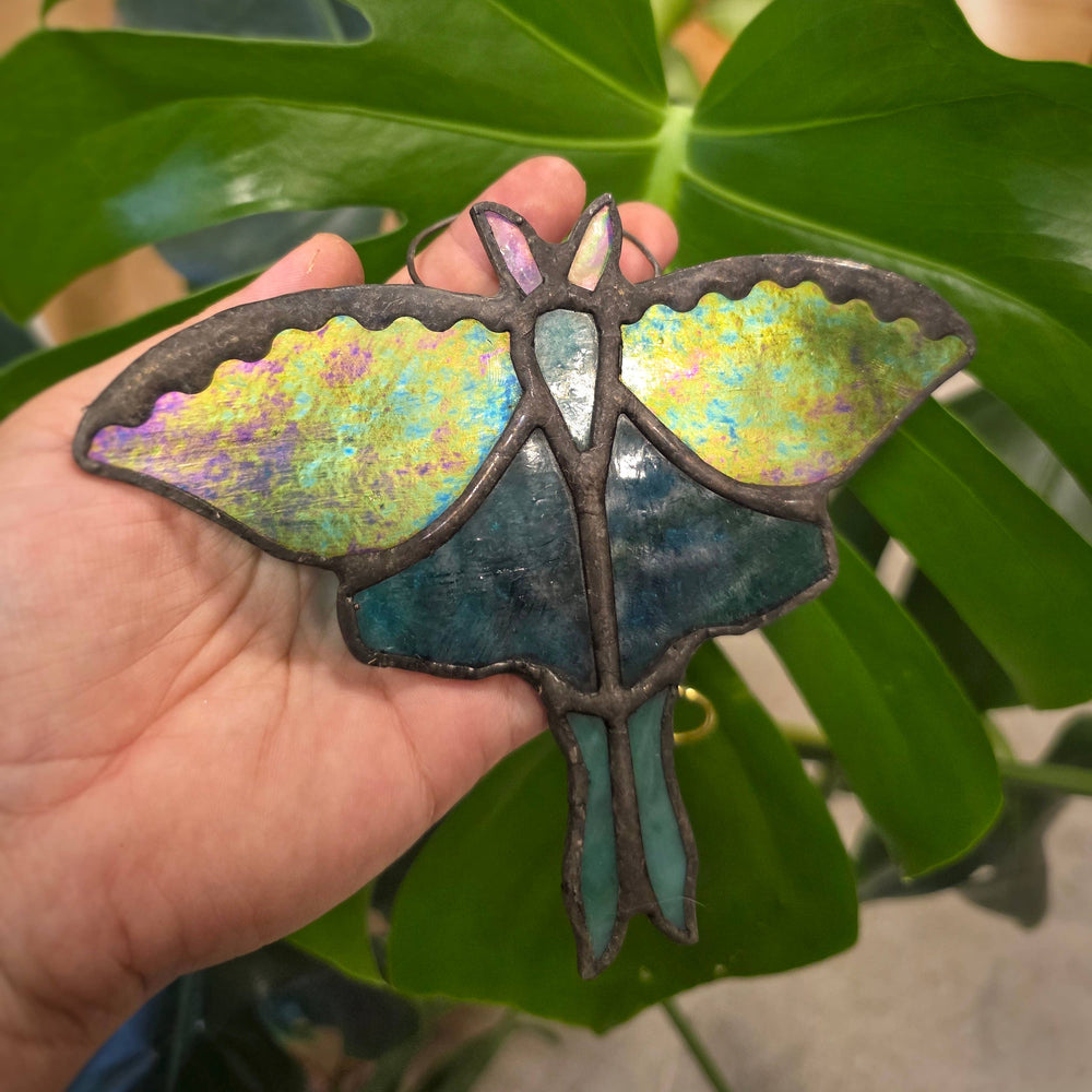 Stained Glass Suncatcher - Luna Moth