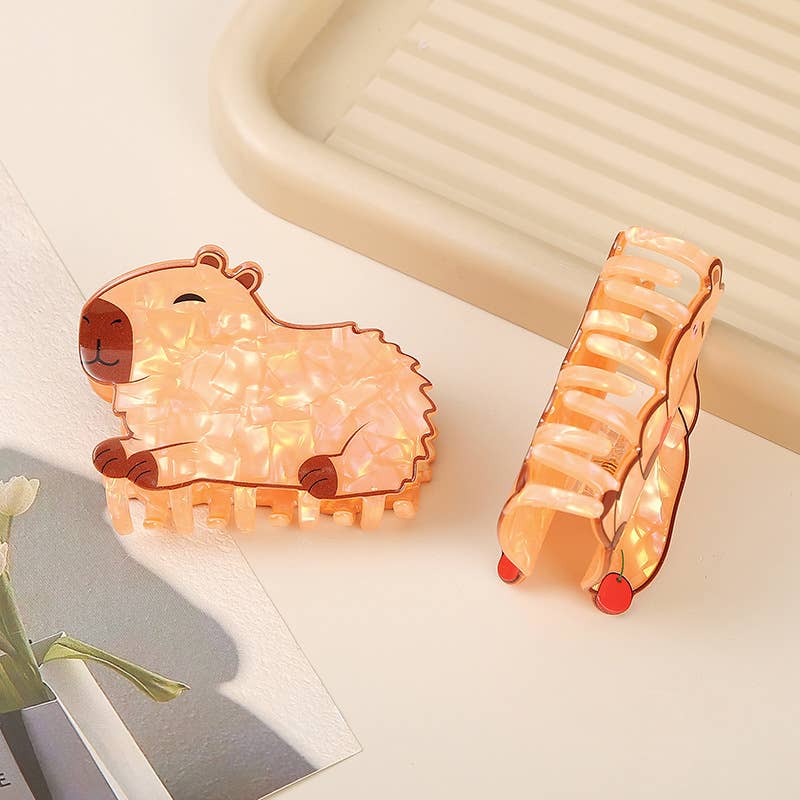 Hair Clip - Cartoon Capybara