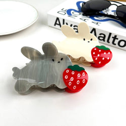 Hair Clip - Strawberry Rabbit