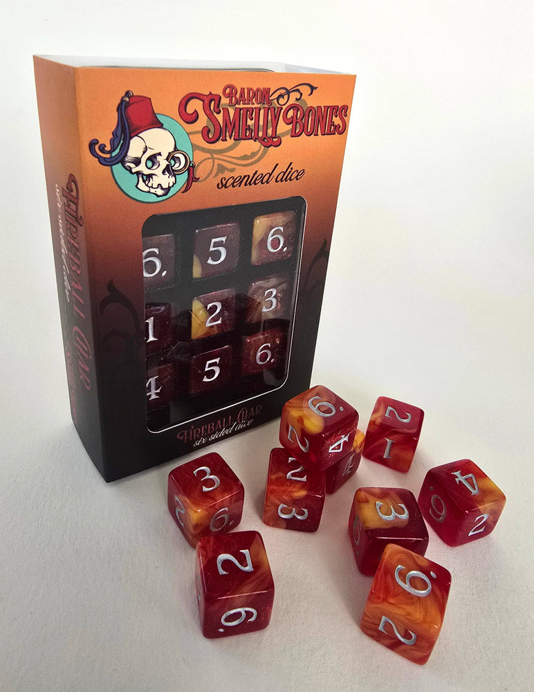 Scented D6 Dice - Fireball Char (9)