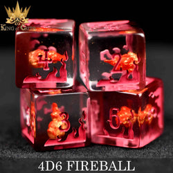 King of Crits Dice Set - Fireball 4D6