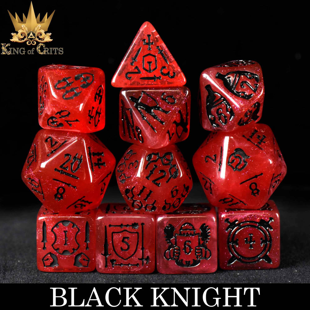 King of Crits Dice Set - Black Knight (11-Piece)