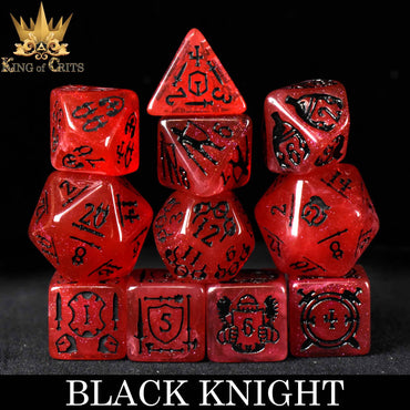 King of Crits Dice Set - Black Knight (11-Piece)