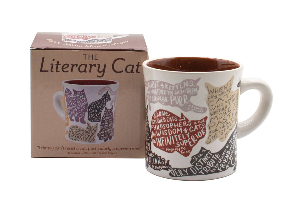 Ceramic Mug - Literature Cat Quotes