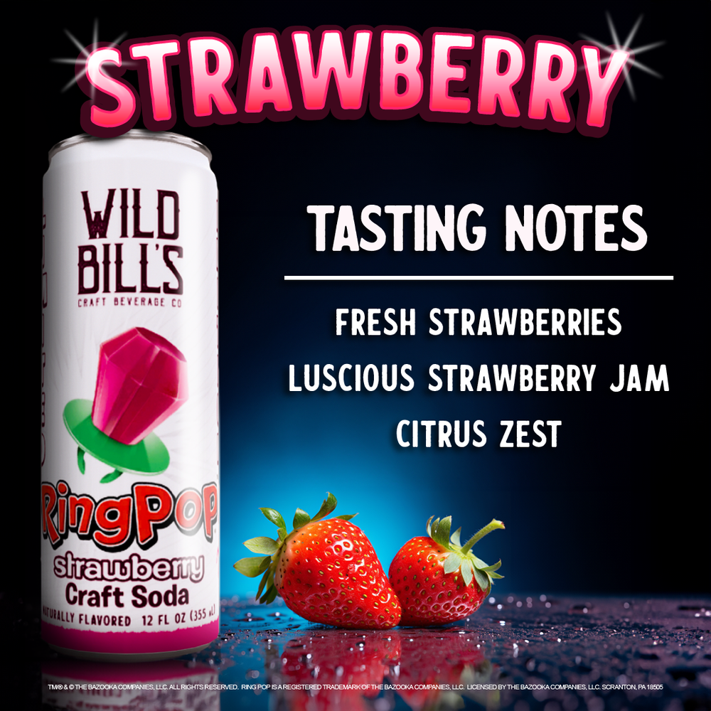 Cane Sugar Craft Soda - Strawberry Ring Pop