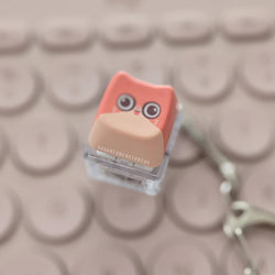 Fidget Keycap Keychain - Orange Brained Cat