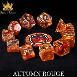 King of Crits Dice Set - Autumn Rouge (11-Piece)