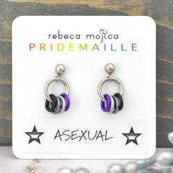 Pridemaille Tiny Hoop Earring - Asexual