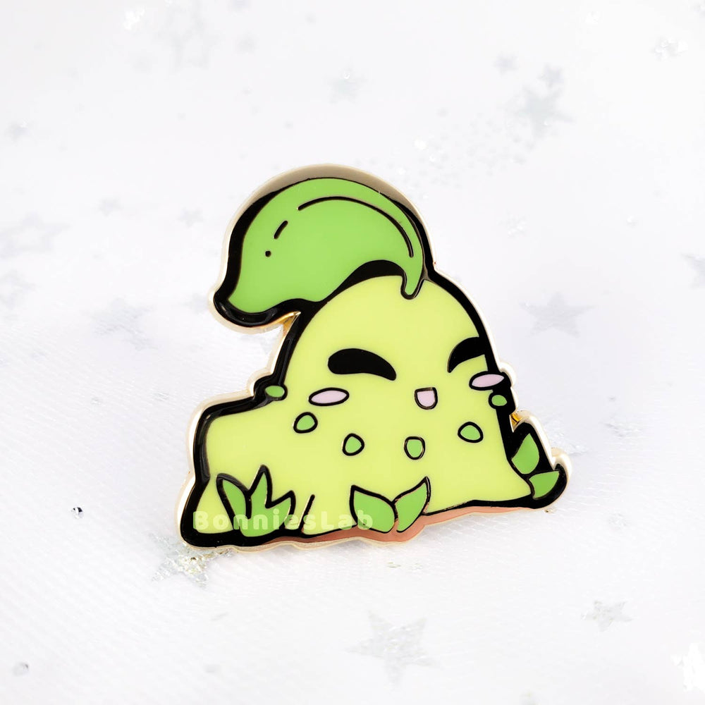 Enamel Pin - Chikorita