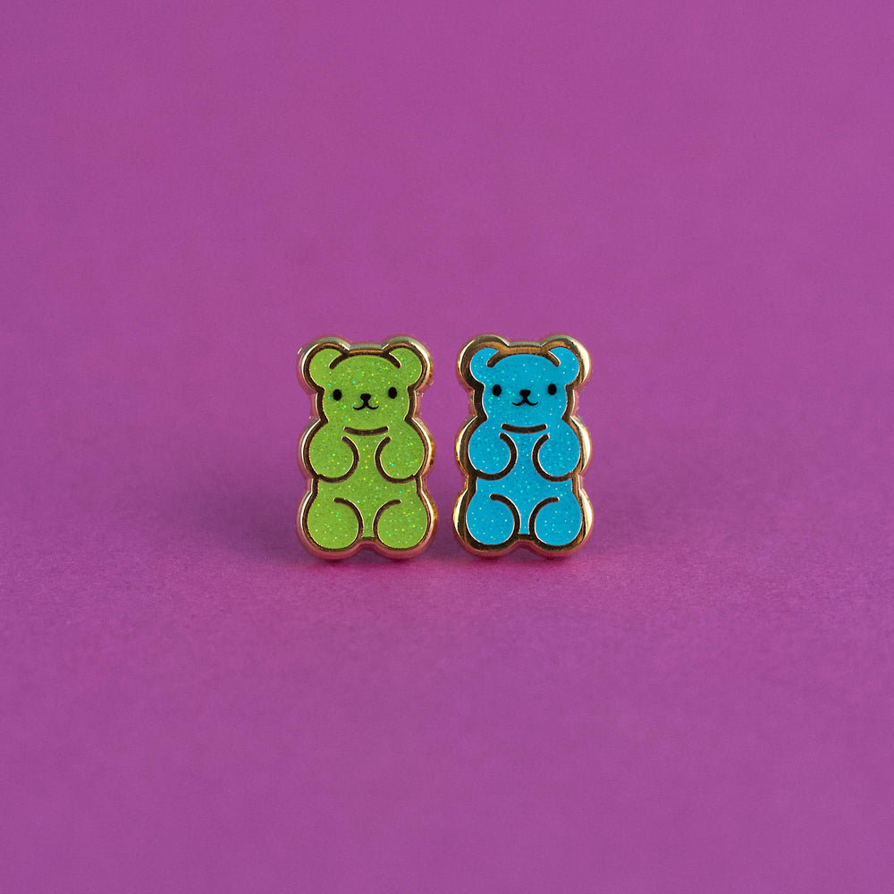 Enamel Earrings - Gummy Bear