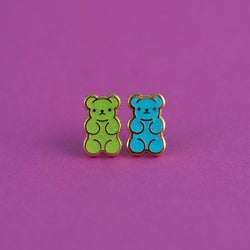 Enamel Earrings - Gummy Bear