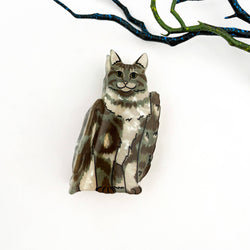 Hair Clip - Creative Black/White Cat