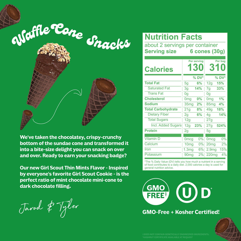 Muddy Bites - Thin Mint Waffle Cone Snacks