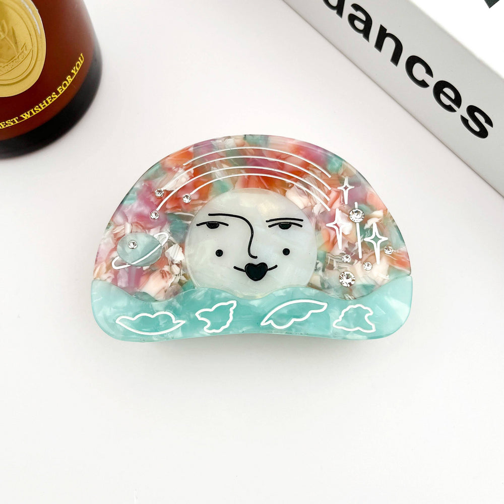 Hair Clip - Moon & Starry Sky