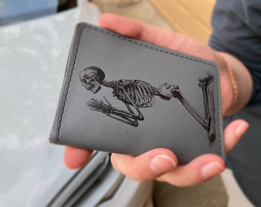 Leather Wallet - Great Wave (Tan)