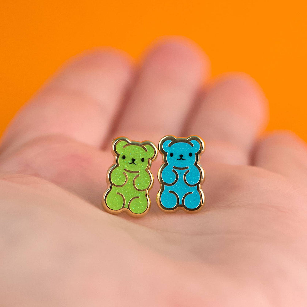 Enamel Earrings - Gummy Bear