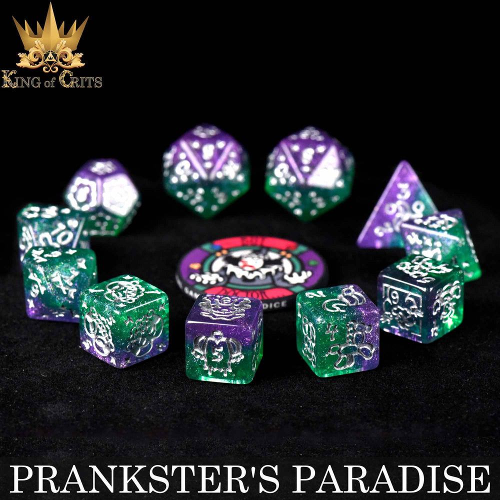 King of Crits Dice Set - Prankster's Paradise (11-Piece)