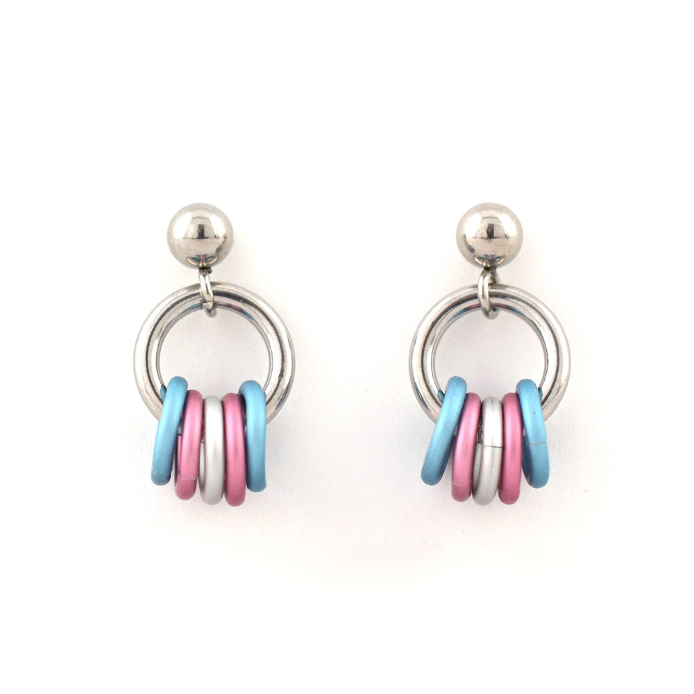 Pridemaille Tiny Hoop Earring - Transgender Pride