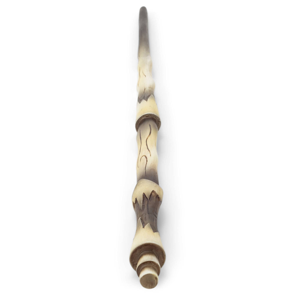 Wand - Tiered Black and Ivory Bone