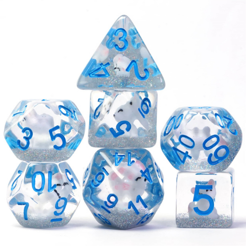 RPG Dice Set - Arctic Fox