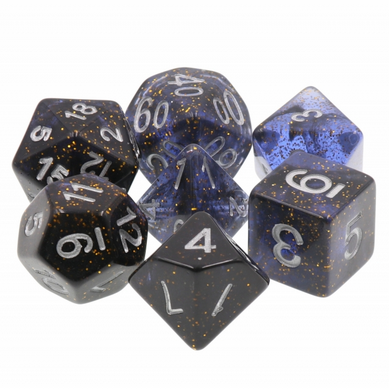 RPG Dice Set - Clear Night Sky