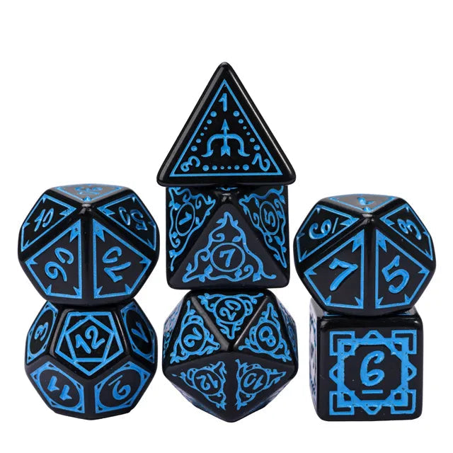RPG Dice Set - Cryptic Knots (Ocean)