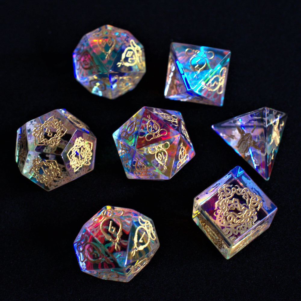 RPG Glass Dice Set - Serpent of Midgard Prism