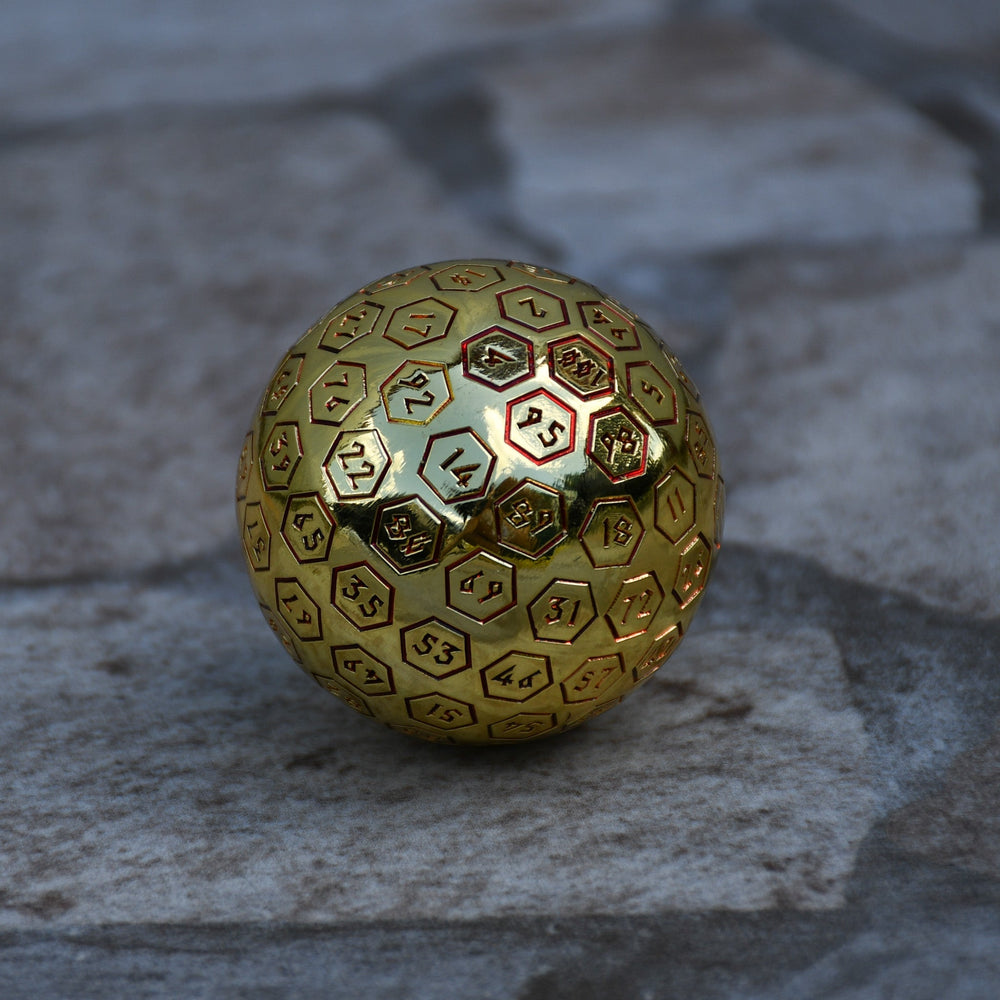 Metal D100 Orb - Red and Gold