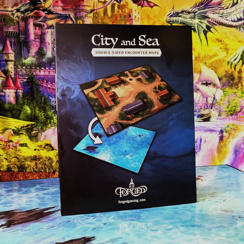 City and Sea Double-Sided Encounter Map