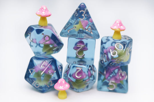 RPG Dice Set - Pink Mushroom