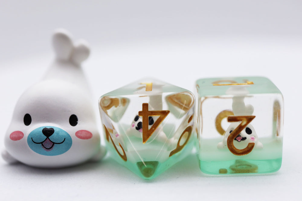 RPG Dice Set - White Seal