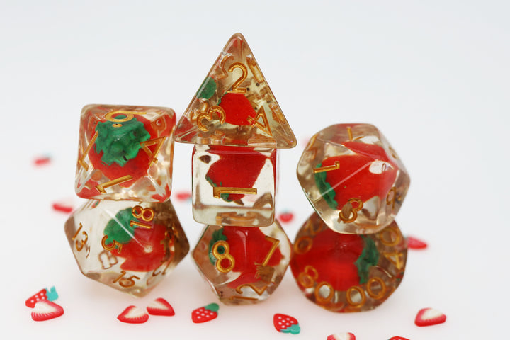 RPG Dice Set - Wild Strawberries