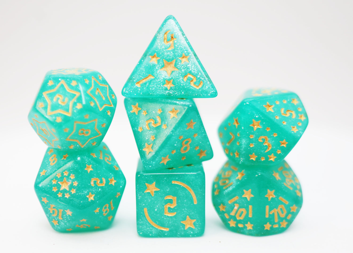 RPG Dice Set - Shooting Stars (Magnesium)