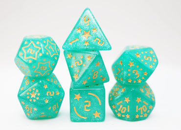 RPG Dice Set - Shooting Stars (Magnesium)