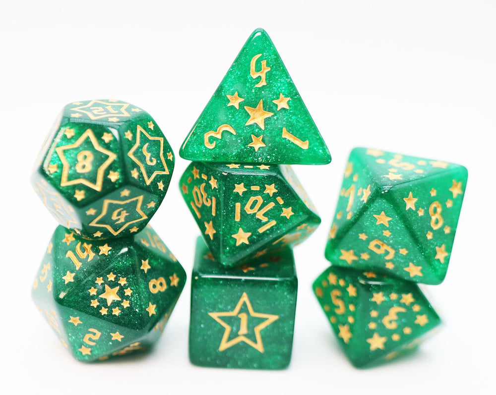 RPG Dice Set - Shooting Stars (Manganese)